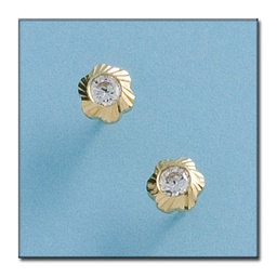 [P1305/2] PENDIENTES ORO 18KL FLOR