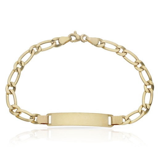 PULSERA ORO 18KL - 1x1 PLACA