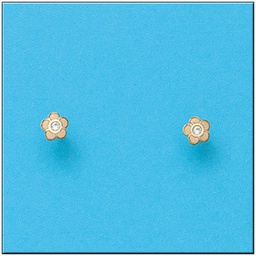 [P787] PENDIENTES ORO 18KL FLOR