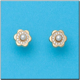 [P379] PENDIENTES ORO 18KL FLOR