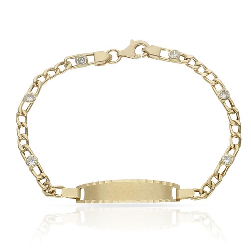 PULSERA ORO 18KL 3x1 CIRCONITAS