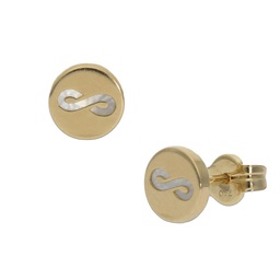 [P1092] PENDIENTES ORO 18KL INFINITO NACAR - 6MM