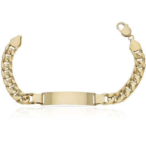 PULSERA ORO 18KL BARBADA PLACA