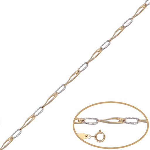 PULSERA ORO 18KL BICOLOR