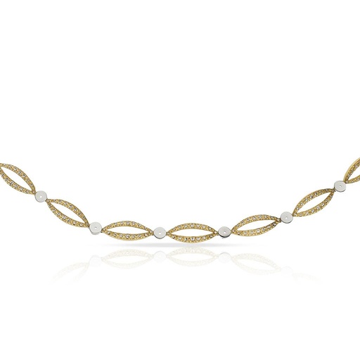 PULSERA ORO 18KL BICOLOR TALLADA