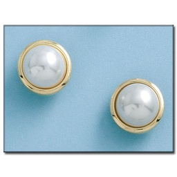 [P497/10] PENDIENTES ORO 18KL PERLA 10 MM