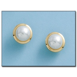 [P497/8] PENDIENTES ORO 18KL PERLA 8M