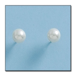 [P107] PENDIENTES ORO 18KL PERLAS SHELL - 6MM