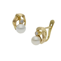 [P1416] PENDIENTES ORO 18KL PERLAS SHELL - 7x11MM