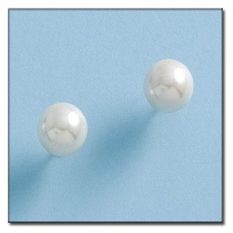 [P98] PENDIENTES ORO 18KL PERLAS SHELL - 9MM