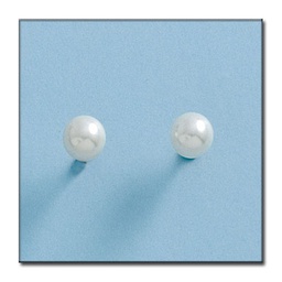 [P108] PENDIENTES ORO 18KL PERLAS SHELL 5MM