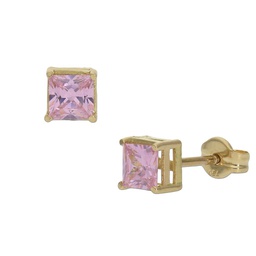 [P1283] PENDIENTES ORO 18KL ROSA - 4.5X4.5MM