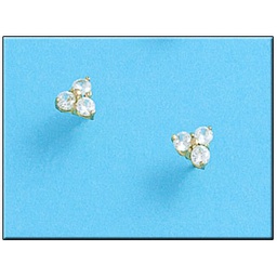 [P132] PENDIENTES ORO 18KL TREBOL