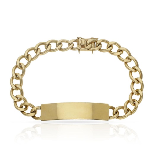 PULSERA ORO 18KL FUNDIDA PLACA
