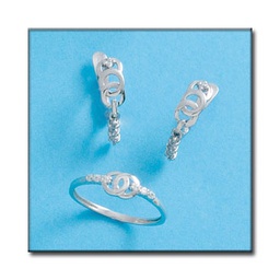 [P3167] PENDIENTES ORO BLANCO 18KL