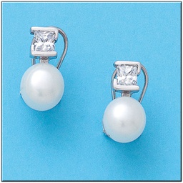 [P868] PENDIENTES ORO BLANCO 18KL