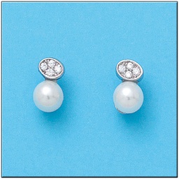 [P877] PENDIENTES ORO BLANCO 18KL 