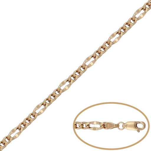 PULSERA ORO 18KL HUECA 3x1 - 4MM - NO SE FABRICA