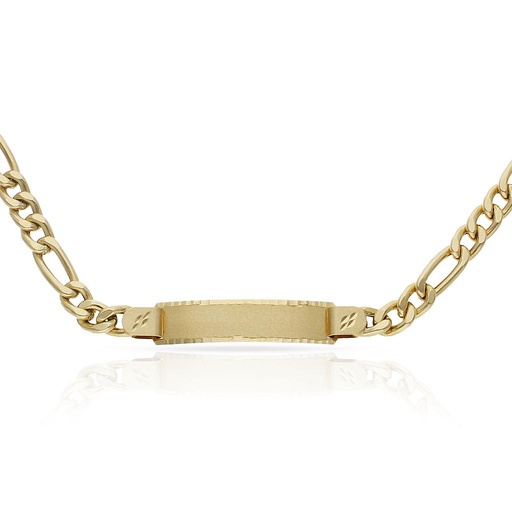 PULSERA ORO 18KL HUECA 3x1 PLACA