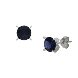 [P1372] PENDIENTES ORO BLANCO 18KL AZUL