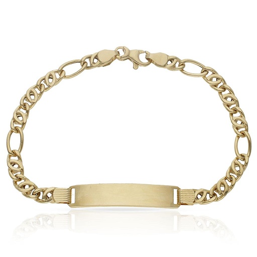 PULSERA ORO 18KL HUECA PLACA