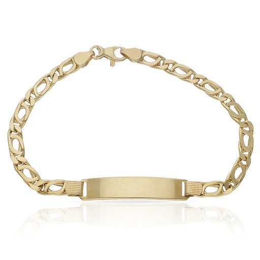 PULSERA ORO 18KL HUECA PLACA