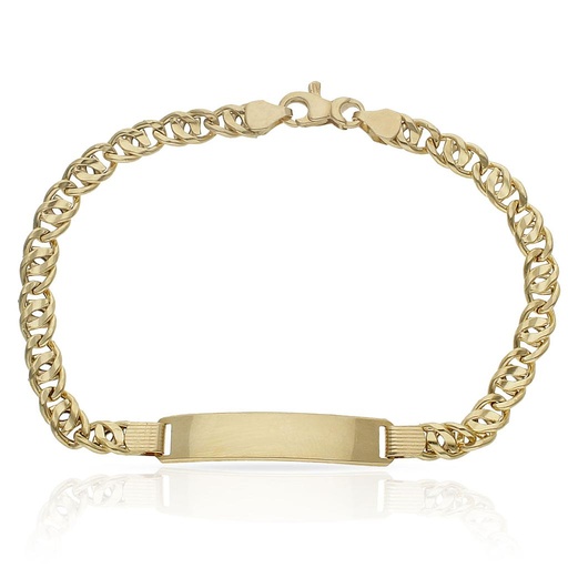 PULSERA ORO 18KL HUECO PLACA
