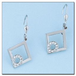 [P5952] PENDIENTES ORO BLANCO 18KL CIRCONITAS