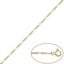 [AG472] CADENA 3X1 PLATA CHAPADA ORO - 2MM