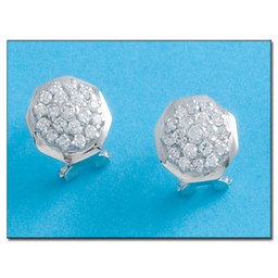 [P5965] PENDIENTES ORO BLANCO 18KL CIRCONITAS