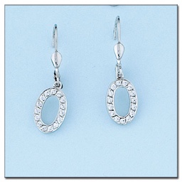 [P5950] PENDIENTES ORO BLANCO 18KL CIRCONITAS