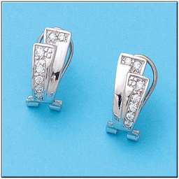 [P834] PENDIENTES ORO BLANCO 18KL CIRCONITAS