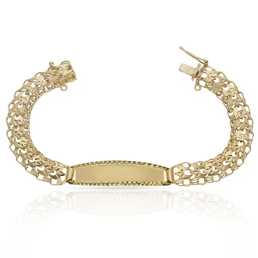PULSERA ORO 18KL PRINCESA PLACA - 9.50MM