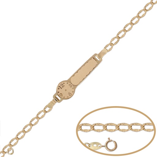 PULSERA ORO 18KL RELOJ - 13CM