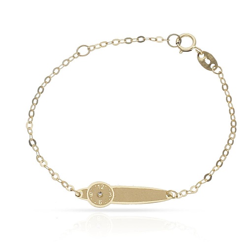 PULSERA ORO 18KL RELOJ CIRCONITA