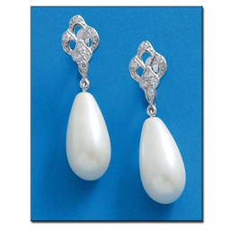 [P1191] PENDIENTES ORO BLANCO 18KL CIRCONITAS