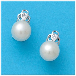 [P748] PENDIENTES ORO BLANCO 18KL CIRCONITAS