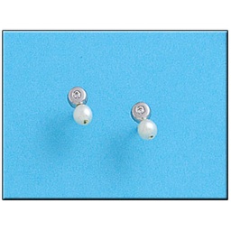 [P212] PENDIENTES ORO BLANCO 18KL CIRCULO