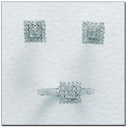 [LCR617BP] PENDIENTES ORO BLANCO 18KL DIAMANTES