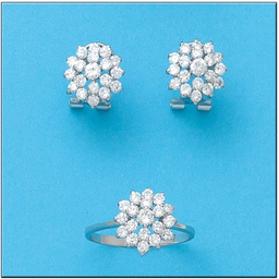 [LCR663BP] PENDIENTES ORO BLANCO 18KL DIAMANTES