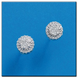 [LCR366B] PENDIENTES ORO BLANCO 18KL DIAMANTES