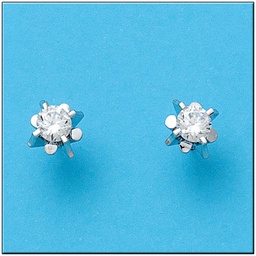 [LCR438B] PENDIENTES ORO BLANCO 18KL DIAMANTES