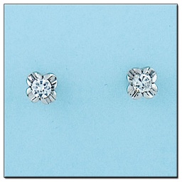 [LCR399B] PENDIENTES ORO BLANCO 18KL DIAMANTES