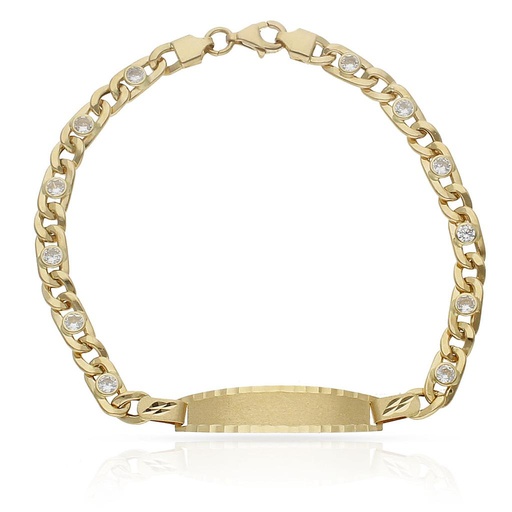 PULSERA ORO 18KL TROQUELADA CIRCONITAS