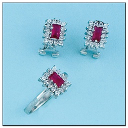 [LCR627BP] PENDIENTES ORO BLANCO 18KL DIAMANTES