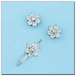 [LCR634BP] PENDIENTES ORO BLANCO 18KL DIAMANTES