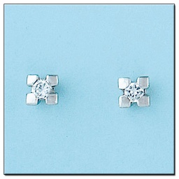 [LCR393B] PENDIENTES ORO BLANCO 18KL DIAMANTES