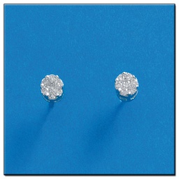 [LCR362B] PENDIENTES ORO BLANCO 18KL DIAMANTES