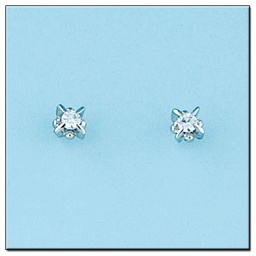 [LCR375B] PENDIENTES ORO BLANCO 18KL DIAMANTES