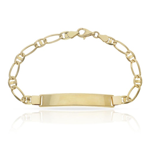 PULSERA ORO 19KL FUNDIDA PLACA